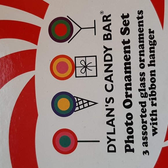 Dylan's Candy Bar Photo Ornament Set of 3 glass Ornaments-unopened Christmas - Picture 6 of 6
